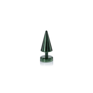 Crimbo 7" Green Sparkle Cone LED Trees, Set of 2  by Zodax