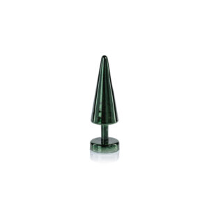 Crimbo 10" Green Sparkle Cone LED Trees, Set of 2  by Zodax