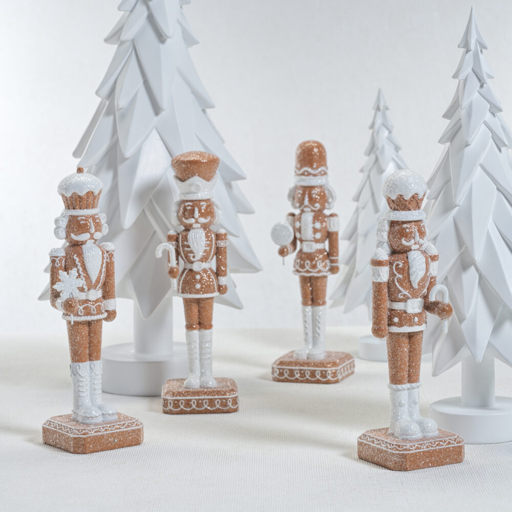 Adelard 4-Piece Set Assorted Gingerbread Soldier Figurines by Zodax