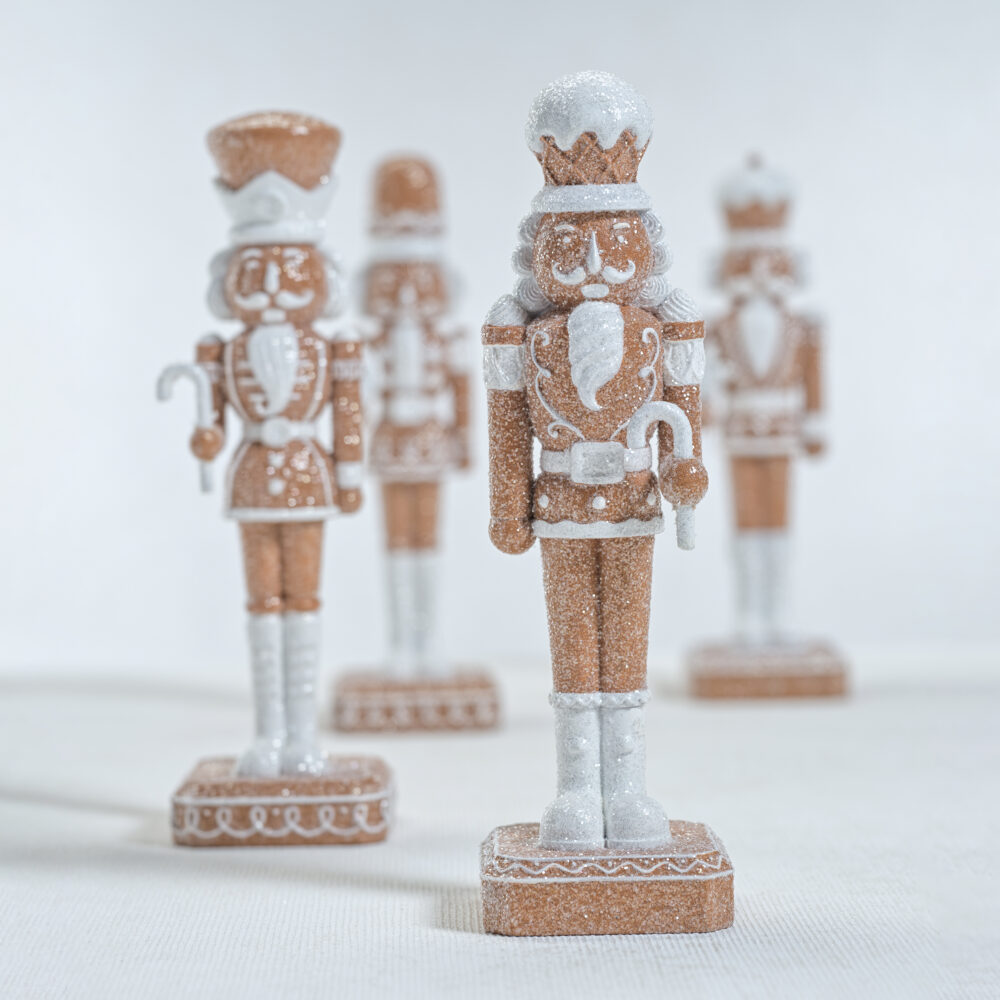 Adelard 4-Piece Set Assorted Gingerbread Soldier Figurines by Zodax