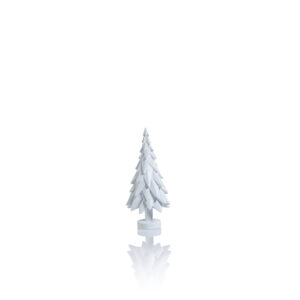 Patrice 6.75" Tall White Decorative Spruce Trees, Set of 2 by Zodax