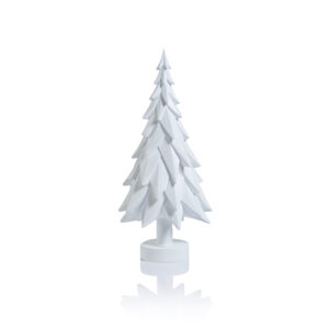 Patrice White Decorative Tabletop Spruce Tree, Medium by Zodax