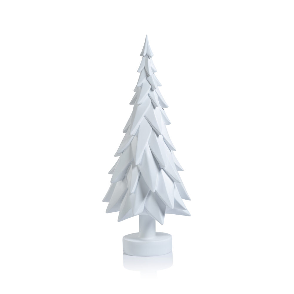 Patrice White Decorative Tabletop Spruce Tree, Large by Zodax