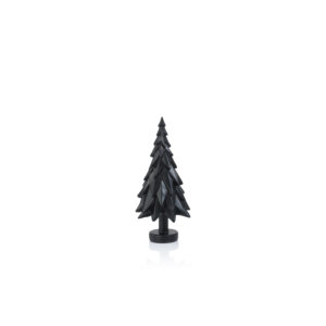 Patrice 6.75" Tall Black Decorative Spruce Trees, Set of 2 by Zodax