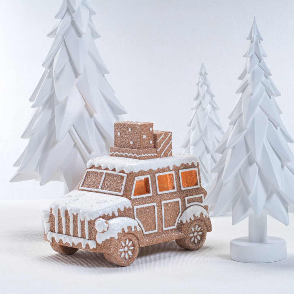 Adelard LED Holiday Gingerbread Car by Zodax