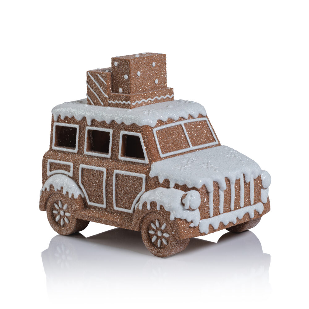 Adelard LED Holiday Gingerbread Car by Zodax