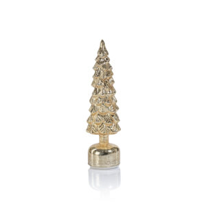 Mugo Pine Antique Gold Rotating LED Holiday Tabletop Tree, Medium by Zodax