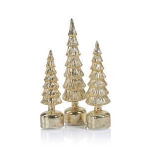 Merrigan Antique Gold Rotating LED Holiday Tabletop Tree, Small by Zodax