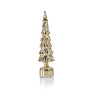 Merrigan Antique Gold Rotating LED Holiday Tabletop Tree, Large by Zodax