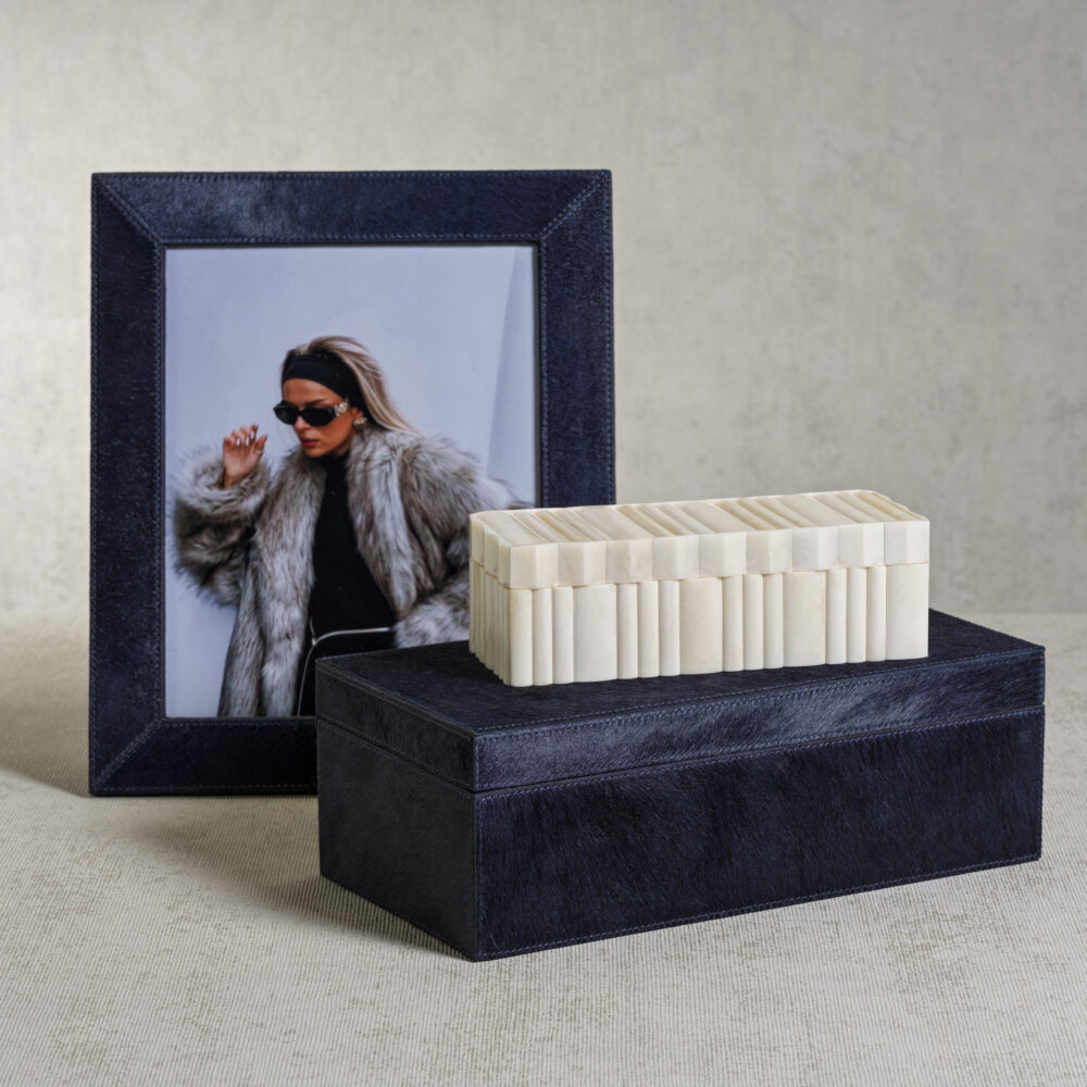 Corviglia White Bone Scalloped Box by Zodax