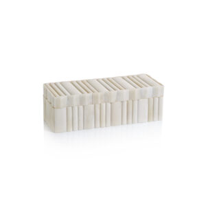 Corviglia White Bone Scalloped Box by Zodax