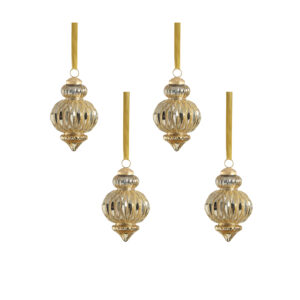 Cola Gleaming Ripple Hanging Ornaments, Set of 4 by Zodax