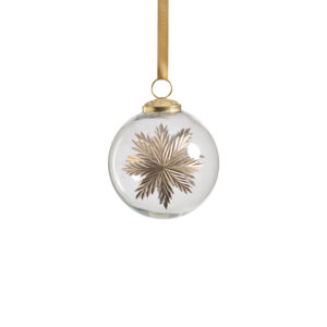 Ezio 4" Golden Glimmer Glass Ball Ornaments, Set of 4 by Zodax