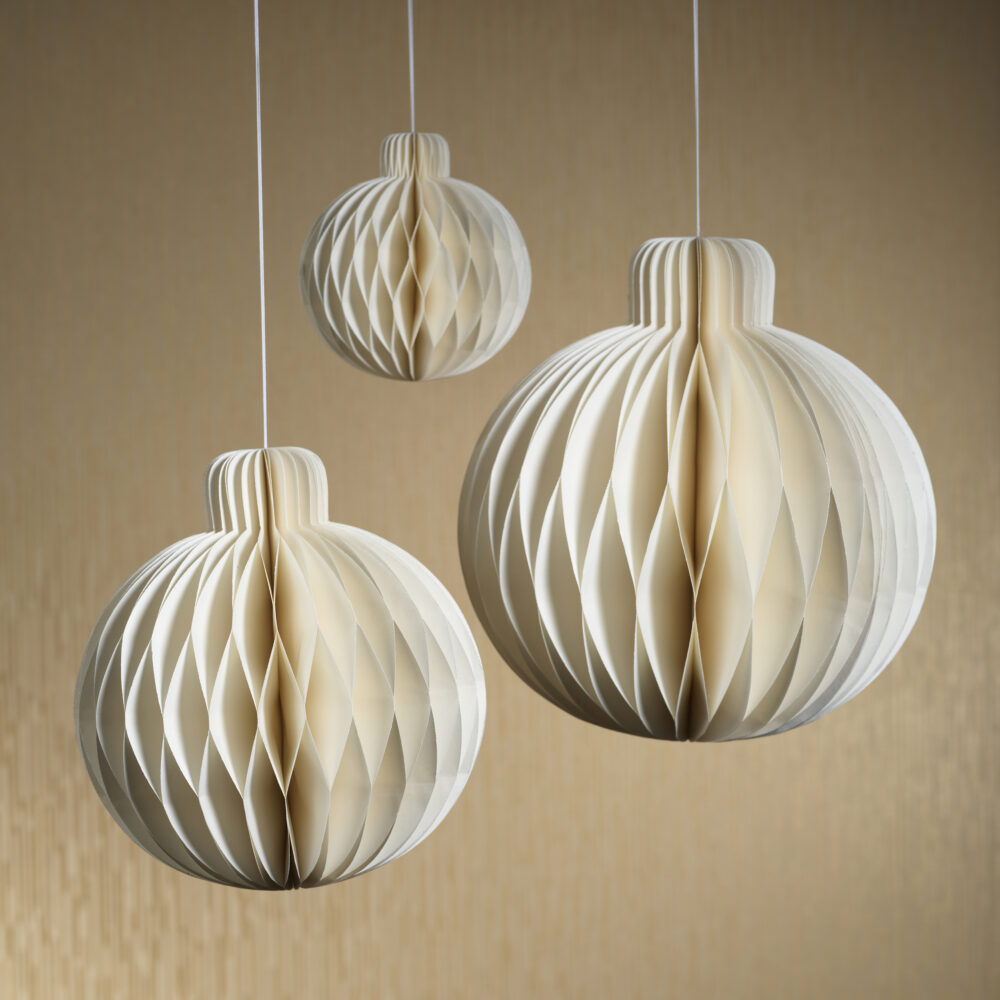 Miriam Small Paper Deco Sphere Ornaments, Set of 6 by Zodax