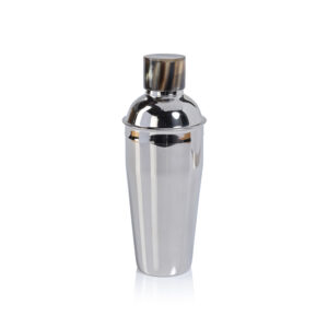 Brompton Silver Stainless Steel Cocktail Shaker with Horn Cap by Zodax