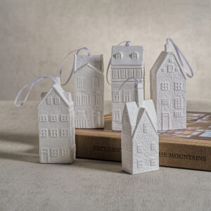 Amsterdam Assorted House Ornaments, Set of 5 by Zodax