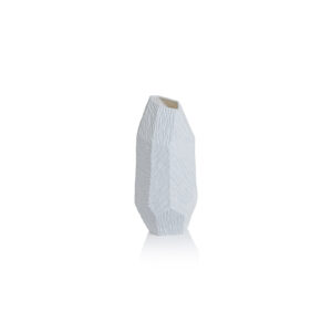 Fremont Faceted Fine Bone China Vase, Small  by Zodax