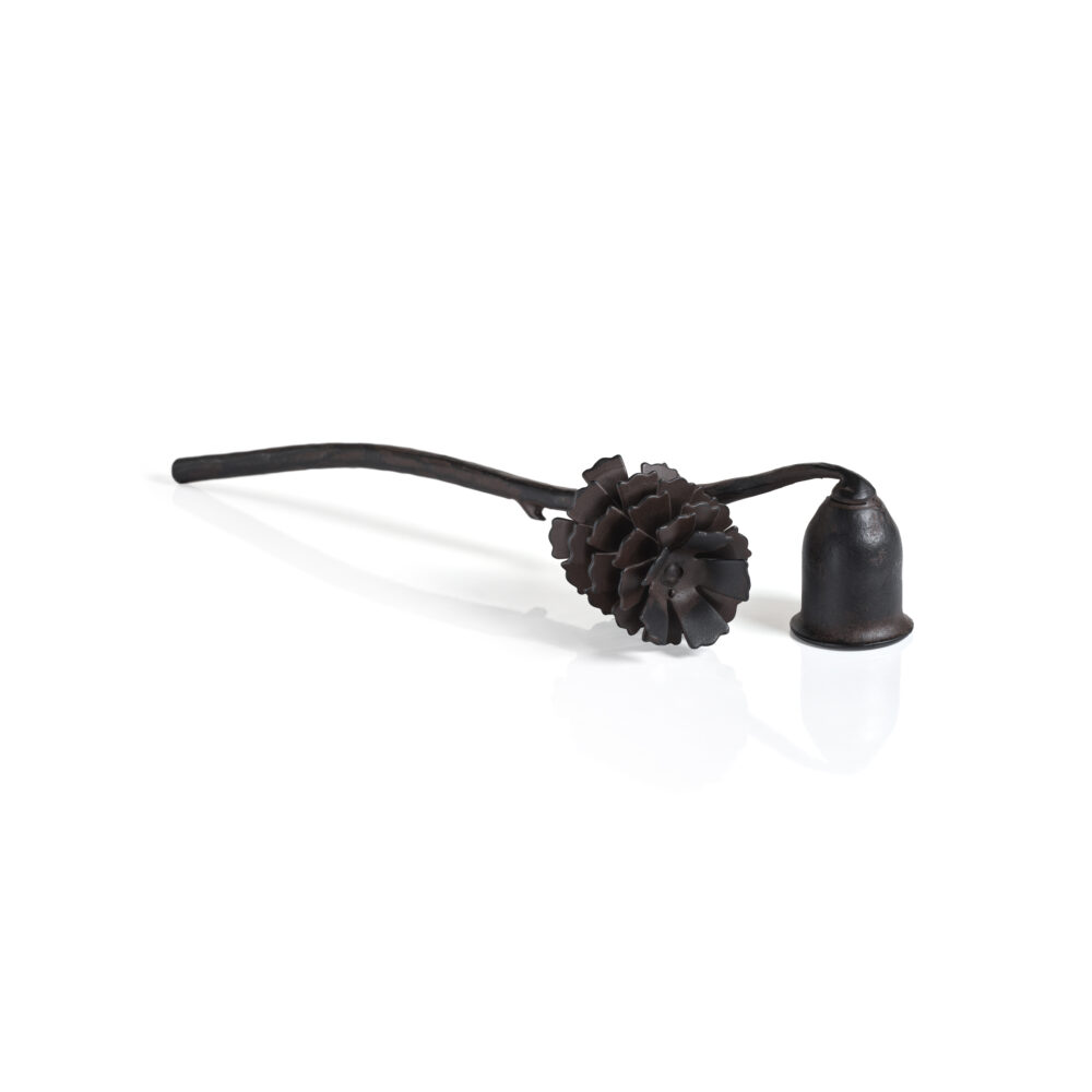 Brunel Pinecone Design Wrought Iron Candle Snuffer by Zodax