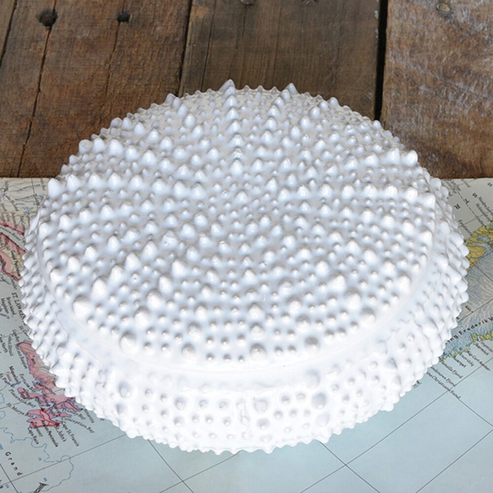 Large White Ceramic Urchin Box by HomArt - Image 2