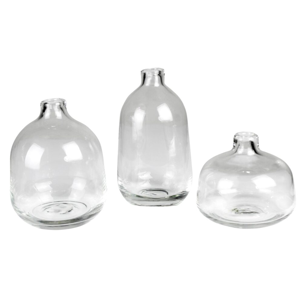 Marbella Glass Vase Trio by HomArt