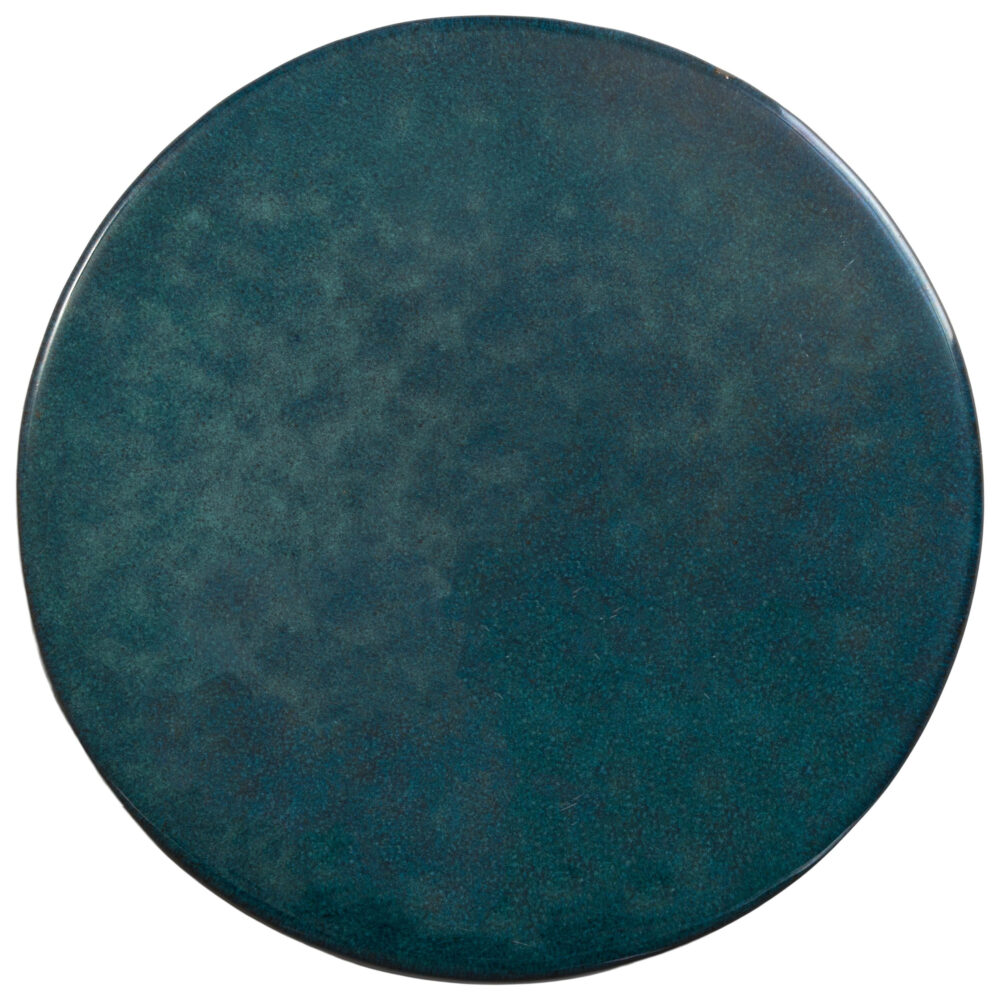 Four Handle 18" Teal Ceramic Garden Stool by Emissary - Image 5